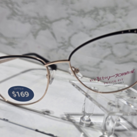 Betsey Johnson Black and Gold Women's Glasses - Picture 3 of 9